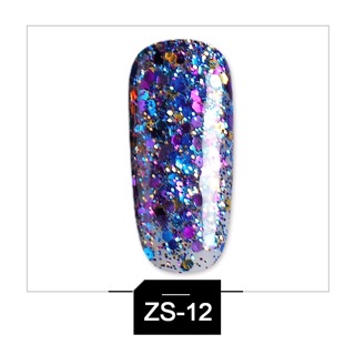 ภาพขนาดย่อของภาพหน้าปกสินค้าสีเจล As 15ml.โทนกากเพชร ZS 01-12สี จากร้าน joynails บน Shopee ภาพที่ 5