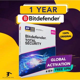 ภาพขนาดย่อของภาพหน้าปกสินค้าBitdefender Total Security 2022 1 ปี - ORIGINAL Antivirus ซอฟต์แวร์ป้องกันความปลอดภัย จากร้าน sainam.8989 บน Shopee