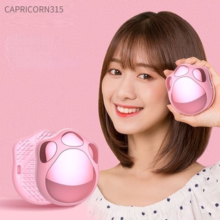 Capricorn315- แปรงหวีผม รูปทรงอุ้งเท้าแมว แบบพกพา หัวนวดหนังศีรษะ ดูแลเส้นผม สีชมพู