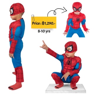ชุดแฟนซีสไปเดอร์แมนเด็กแบบมีกล้ามของแท้จากเมกา Spider-Man Deluxe Muscle Costume 8-10 ปี
