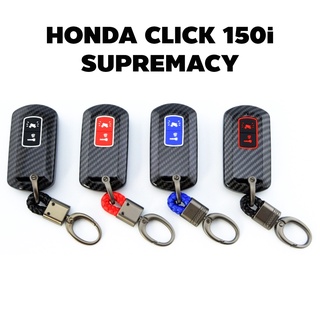 สินค้า เคสกุญแจ เคฟล่า NEW HONDA CLICK 150i SUPREMACY เคสหุ้มกุญแจรีโมทรถยนต์ พวงกุญแจ ปลอกกุญแจรถยนต์