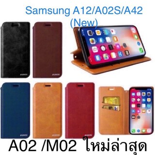 เคสหนังฝาพับ Samsung A03/A03S/A02/M02/A12/A02S/A42/A32(4G) /A32(5G)(New)