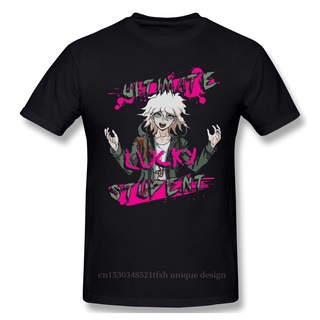 【Hot】เสื้อยืดแขนสั้นลําลอง คอกลม ทรงหลวม พิมพ์ลาย Nagito Komaeda The Ultimate Lucky สําหรับผู้ชาย