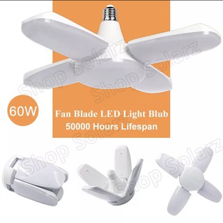 ภาพหน้าปกสินค้าหลอดไฟ LED พับได้ ทรงใบพัด พับได้ Fan Blade LED Bulb สว่างมาก 60W Solarz ที่เกี่ยวข้อง