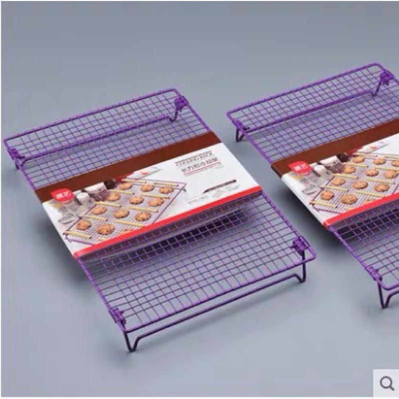 ตะแกรงพักขนม-cooling-rack-สีม่วง-ไม่ลอก-วางขนมสวยงามมาก-ที่พักขนม