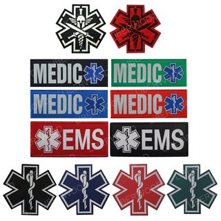 IR patch FIRST AID Reflective Medic EMT EMS Emergency Rescue patch badge Infrared IR armband Tactical  Emblem Applique