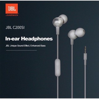 37_yy JBL C200si หูฟังอินเอียร์ พร้อมใมค์ ของแท้ 3.5mm หูฟังเกมมิ่ง หูฟังเล่นเกม หูฟังเสียงดี หูฟังมือถือ สมอลทอล์ค