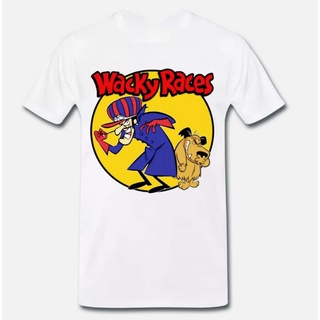 เสื้อยืดพิมพ์ลายแฟชั่น เสื้อยืด พิมพ์ลายกราฟิก Wacky Races Dastardly And Muttley Cardboard 80s สําหรับผู้ชาย