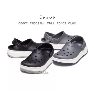ภาพหน้าปกสินค้ารองเท้าแตะ CROCS CROCBAND Full Force Clog (size4-11) สีเทา สีดำ 💈🌸🌈🌻🌵 ที่เกี่ยวข้อง
