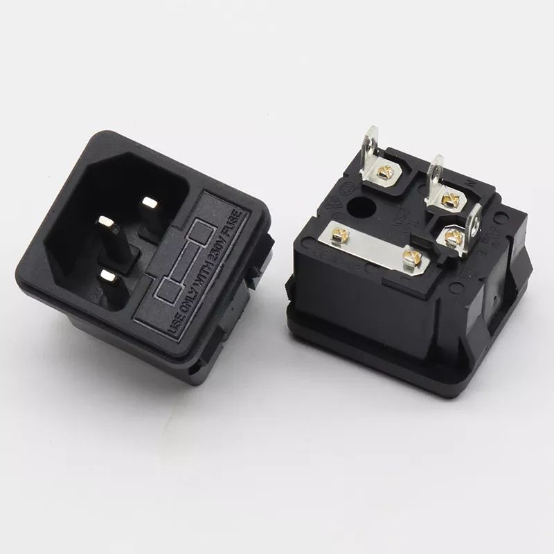 ปลั๊กไฟ AC-02/AC-03 ปลั๊กAC มีฐานฟิวส์ มีรูยึด | Shopee Thailand