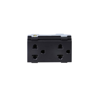 เต้ารับคู่ 3 ขากลมแบน TJ W8416V2-SBL HACO | HACO | TJ-W8416V2-SBL อุปกรณ์ไฟฟ้า  อุปกรณ์ไฟฟ้า