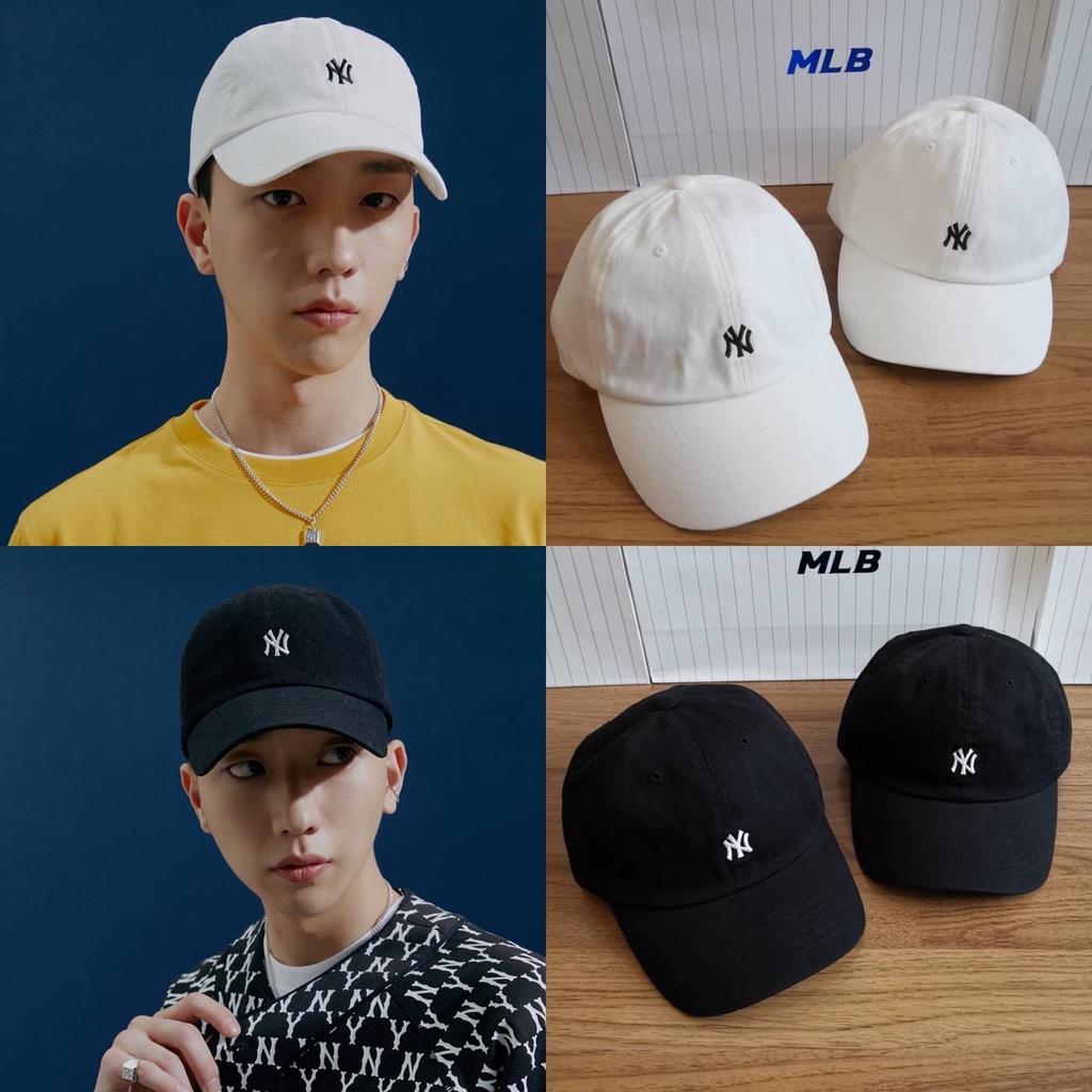 หมวก-mlb-cap-ของแท้-100-ป้ายเกาหลี-หมวก-ny-รุ่น-nano-logo-ball-cap-พร้อมส่ง