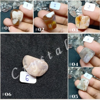 Sakura Agate| ซากุระ อาเกต 💮#floweragate หรือ cherry blossom agate หินขัดมัน