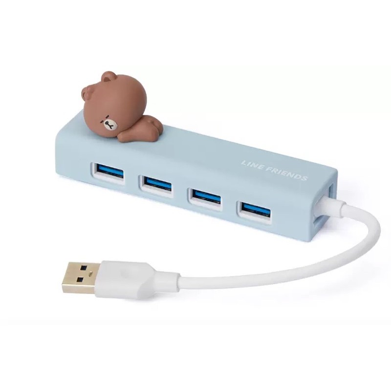 พร้อมส่ง-figure-usb-hub-3-0-mini-brown-แท้