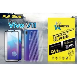 ฟิล์มกระจก Vivo V11,V11i แบบเต็มจอ ยี่ห้อStartec คุณภาพดี ทัชลื่น ปกป้องหน้าจอได้ดี ทนทาน แข็งแกร่ง ใสชัดเจน