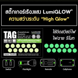 สินค้า สติ๊กเกอร์เรืองแสง LumiGLOW High-glow Tag (แบบวงกลม)