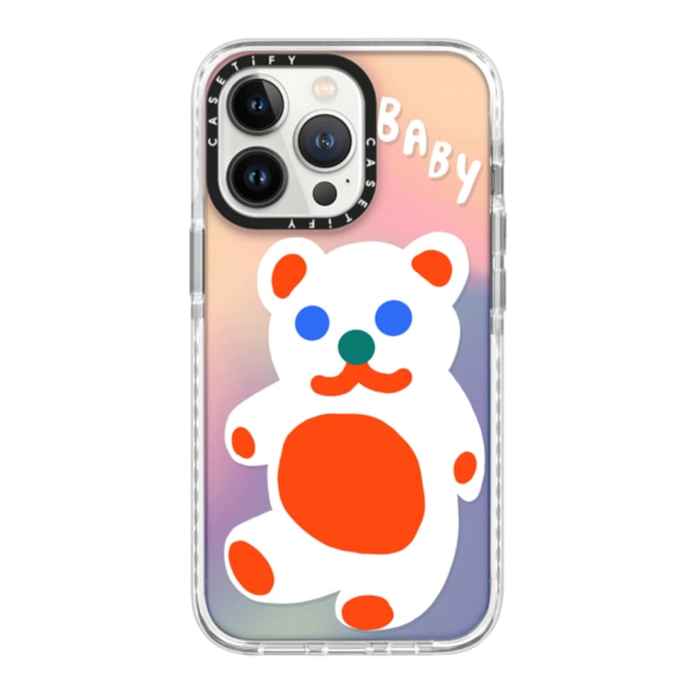 casetify-baby-bear-by-katie-benn-13-pro-impact-case-color-sheer-iridescent