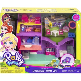Polly Pocket Pollyville Pocket House Playset with 10+ Accessories GFP42 Polly Pocket Pollyville ชุดบ้านพ็อกเก็ต พร้อมอุปกรณ์เสริม 10 ชิ้น GFP42