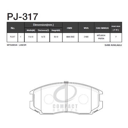 compact-brakes-dcc-317-ผ้าเบรคหน้าสำหรับรถ-mitsubishi-lancer-e-car-1-5-1-6-glx-glxi-gen6-ปี-1992-1996-mitsubi