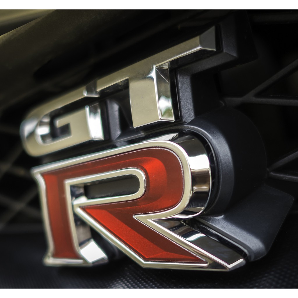 gtr-nissan-skyline-logo-ป้าย-ตรา-รถแข่ง-โลโก้-นิสสัน-สกายลาย-โครเมียม-กระจังหน้า-โลหะ