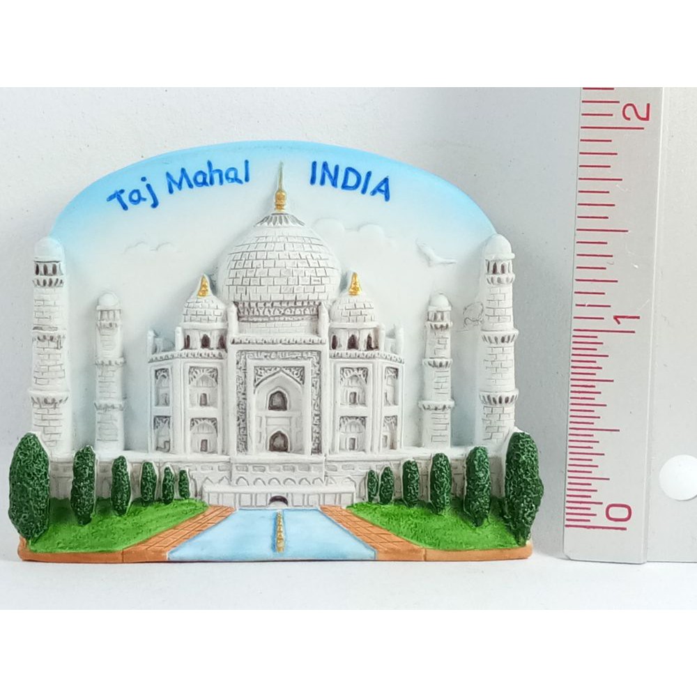 โมเดลภาพสถานที่ท่องเที่ยวสำหรับติดตู้เย็น-taj-mahal-landmark-souvenir-magnet-collection-gift-for-refrigerator