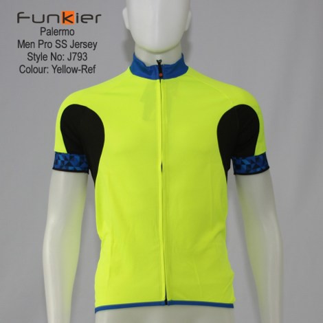 เสื้อจักรยานแขนสั้นผู้ชาย-funkier-j-793-เหลือง