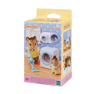 Sylvanian Families Laundry & Vacuum Cleaner / ซิลวาเนียน แฟมิลี่ เครื่องซักผ้าและเครื่องดูดฝุ่น