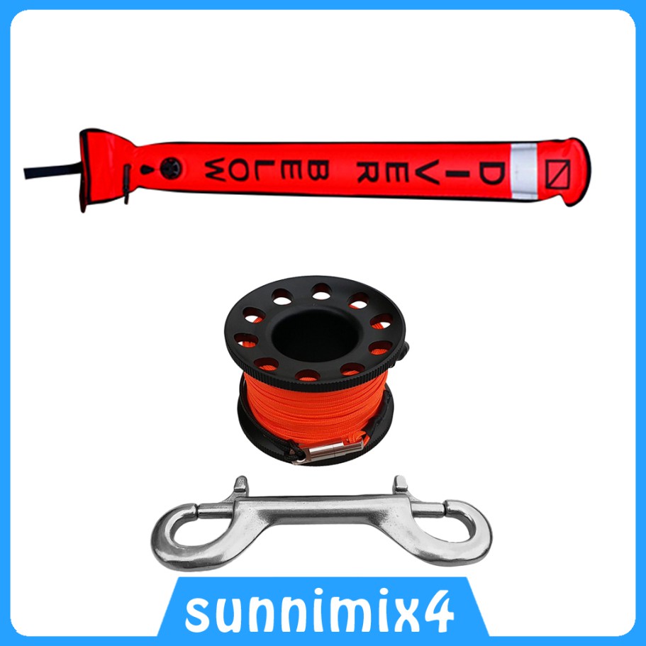 H₂Sports&Fitness] Scuba Diving SMB Surface Marker Buoy Signal Tube with Dive  Reel Spool