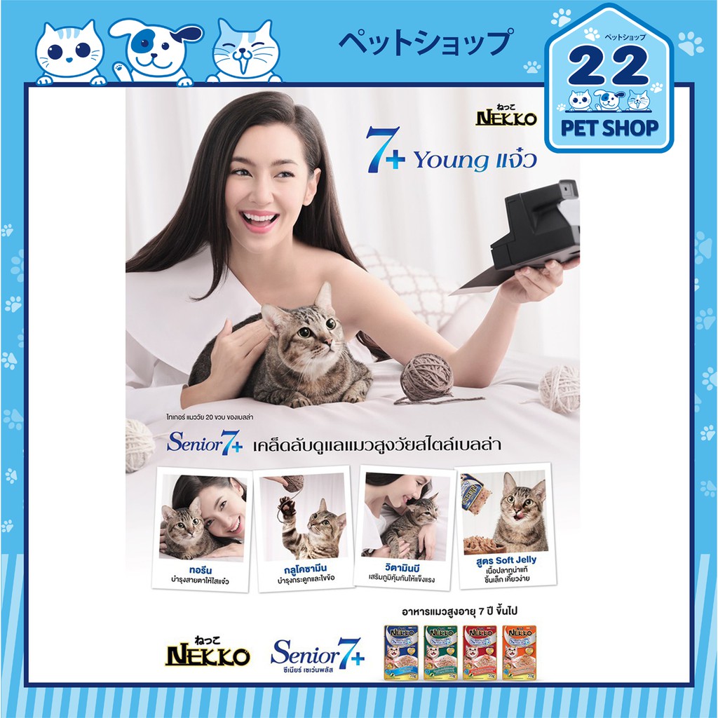 ภาพหน้าปกสินค้าNekko Senior 7+, 11+ อาหารแมวเน็กโกะสูงอายุ 7และ11 ปีขึ้นไป สูตรอาหารให้เหมาะสำหรับแมวสูงอายุ จากร้าน 22petshop บน Shopee