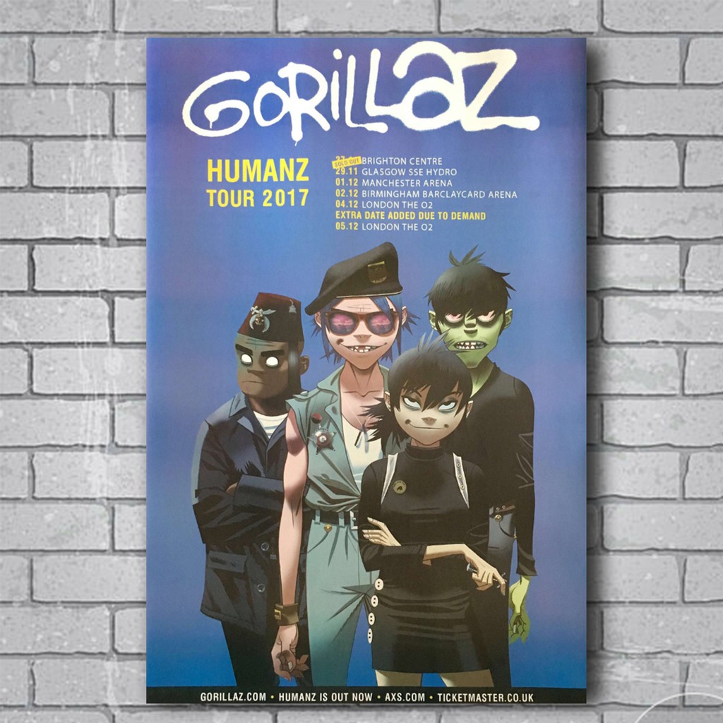 โปสเตอร์-วง-ดนตรี-gorillaz-กอริลลาซ-ภาพวงดนตรี-โปสเตอร์ติดผนัง-โปสเตอร์สวยๆ-poster