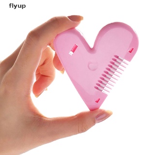 Flyup หวีตัดผม รูปหัวใจ ขนาดเล็ก สีชมพู พร้อมใบมีด TH