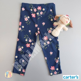 เลคกิ้ง เด็กหญิง ลายดอก สีกรมท่า แบรนด์คาร์เตอร์ (Carters) ของใหม่