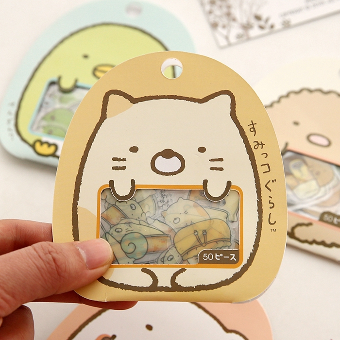 สติกเกอร์-ลาย-sumikko-gurashi-san-x-สไตล์ญี่ปุ่น-สําหรับตกแต่งสมุดโน้ต-diy-จํานวน-50-ชิ้น-ต่อชุด