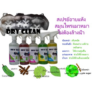 Dry  clean  สเปรย์อาบแห้งสมุนไพรหมาแมวเซสบิเนีย  ไม่ต้องล้างน้ำ