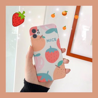 เคสไอโฟน เคสซิลิโคน 11 promax iPhone case เคสนิ่ม เนื้อซิลิโคน for iPhone X XS MAX XR  7+ 8PLUS full coverิ้วผลไม้nice T