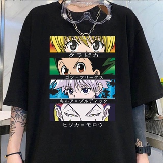 เสื้อยืดโอเวอร์ไซส์เสื้อยืดแขนสั้น พิมพ์ลายอนิเมะ Hunter X Hunter Killua Zoldyck สไตล์ฮิปฮอป สําหรับผู้ชายS-3XL