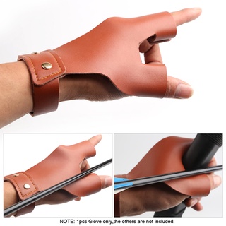 Archery Hand Guard Leather Finger Protector 2 นิ้วถุงมือป้องกันการถ่ายภาพถุงมือป้องกันอุปกรณ์เสริม