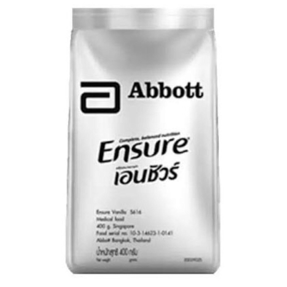 ภาพสินค้าAbbott Nutrition Ensure Vanilla Sachet แอ๊บบอต ลาบอแรตอรีส เอนชัวร์ กลิ่นวานิลลา แบบถุงเติม 0.4 Kg (400 กรัม) ประหยัด จากร้าน grandhuge บน Shopee ภาพที่ 7