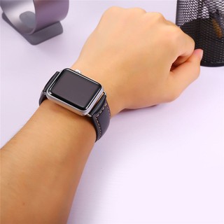 ภาพขนาดย่อของภาพหน้าปกสินค้าสายนาฬิกา applewatch สายหนังพรีเมี่ยม Apple Watch Band ยาว 41 45 42, 44, 40, 38 มม. สำหรับ iWatch Series 7 6 5 4 3 2 1 Apple Watch SE มีทุกขนาด สาย applewatch 7 จากร้าน fortunetimes02.th บน Shopee ภาพที่ 7
