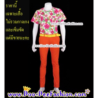 (มี 3 สีค่ะ) เสื้อลายดอก-M030,031,035 เสื้อสงกรานต์-เสื้อแหยม-เชิ้ตลายดอก-เสื้อลายดอกผู้ชาย (UP) (ไซส์ M:รอบอก 42 นิ้ว)