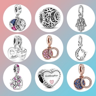 Pandora สร้อยข้อมือเงินแท้ 925 ประดับลูกปัด ของขวัญวันเกิด สําหรับผู้หญิง p825