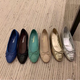 พรี Chanel Ballerinas G02819 รองเท้าผู้หญิงแบรนด์เนน หนังแท้