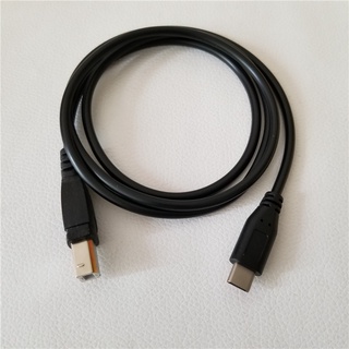 สายเคเบิลต่อขยายข้อมูล USB 3.1 Type C เป็นพอร์ต B มาตรฐาน USB สีดํา สําหรับเปียโนไฟฟ้า โทรศัพท์ Android OTG เครื่องพิมพ์ เชื่อมต่อ 1 เมตร