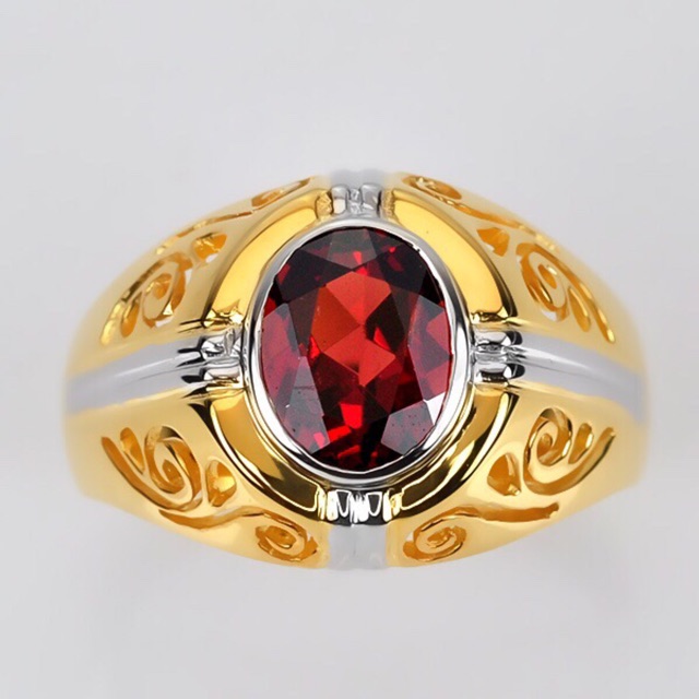 แหวนเงินแท้ประดับพลอยทับทิม-แหวนชาย-แหวนพลอยทับทิมแท้-แหวนพลอยแดง-แหวนพลอยหลังเบี้ย