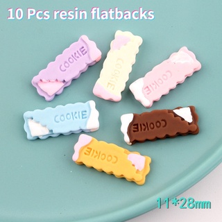 10pcs Chocolate Biscuit Diy Resin Flatbacks for Mobile Phone Shell Jewelry Beauty Materials
