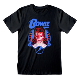เสื้อยืดวงดนตรีเสื้อยืด พิมพ์ลายกราฟฟิค David Bowie Starburst Unseixall size