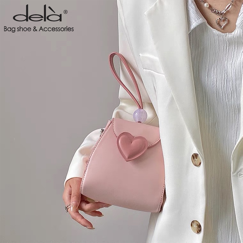 ภาพประกอบคำอธิบาย Dela กระเป๋าใส่โทรศัพท์มือถือ ขนาดเล็ก สีชมพู เหมาะกับของขวัญวันวาเลนไทน์ สําหรับผู้หญิง