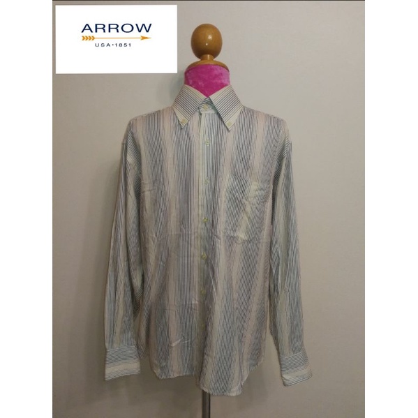 arrow-usa-1851-brand-2nd-hand-เสื้อเชิ้ตแขนยาวผ้าฝ้าย-100-แท้มือสองกระสอบนำเข้า