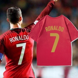 2021 เสื้อยืดแขนสั้นลายทีมชาติฟุตบอล Portugal C 7 Teams