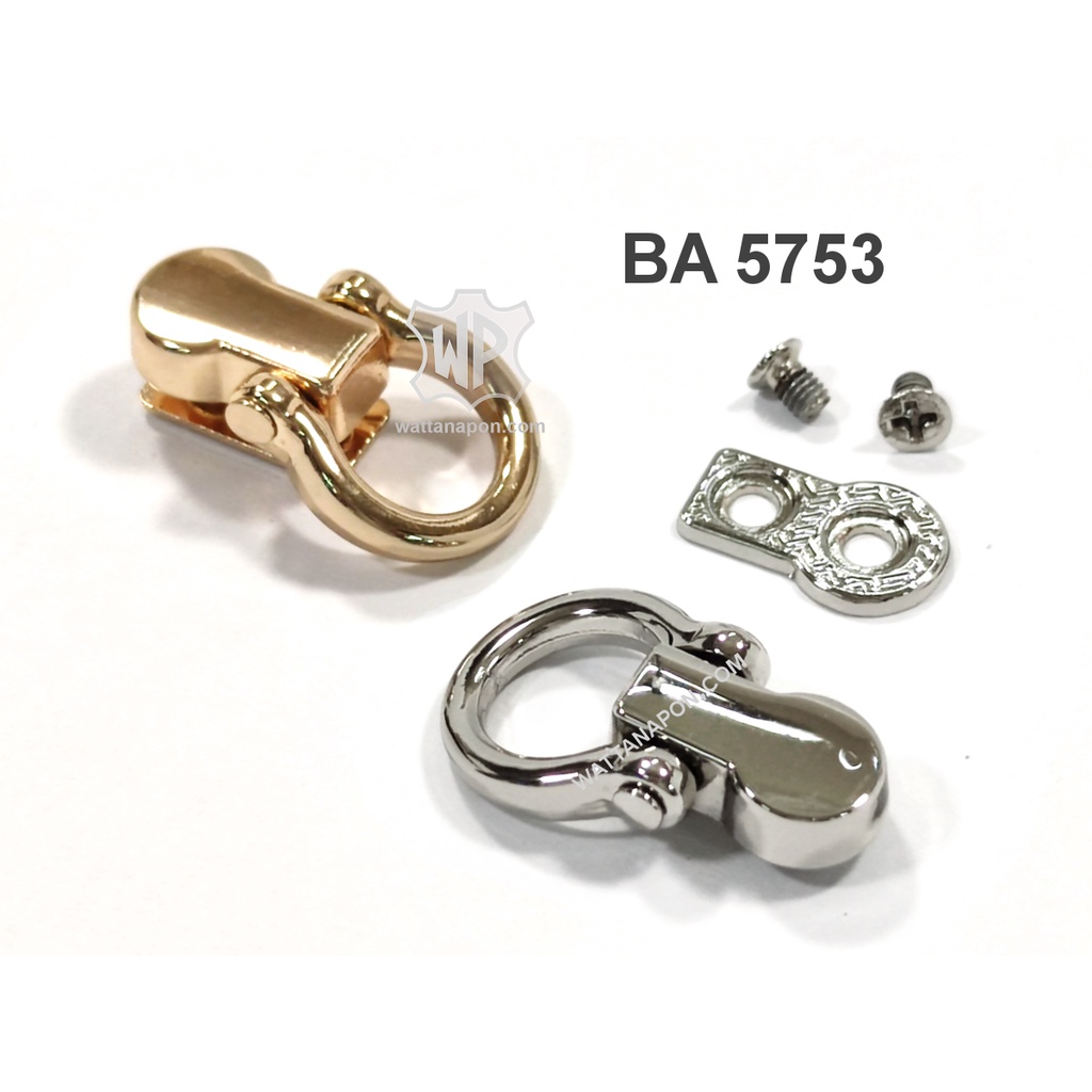 ภาพหน้าปกสินค้าBA 5753 หมุดต่อห่วง สำหรับใช้ต่อกับสายกระเป๋า 1ชิ้น Studs Rivets D-Ring Head Button Stud Screwback, 1pc.